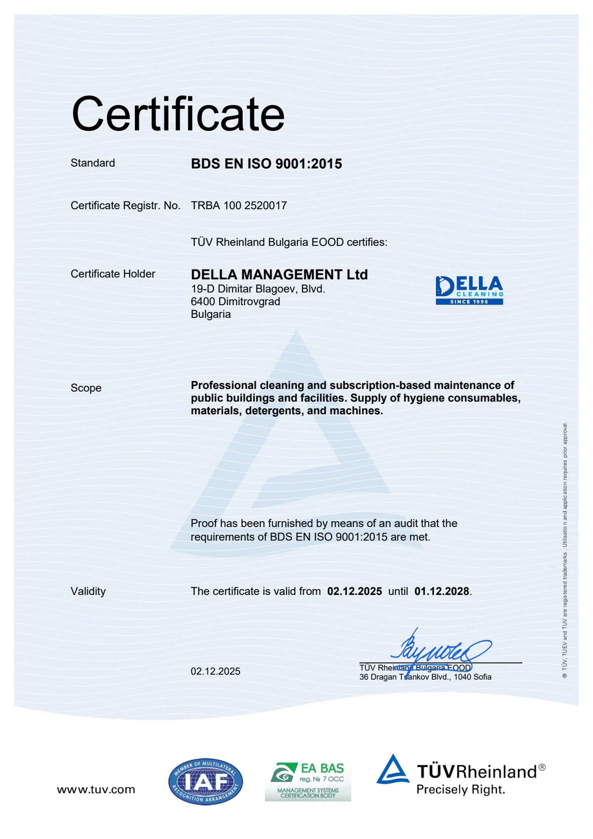 ISO 9001:2015 — Quality management